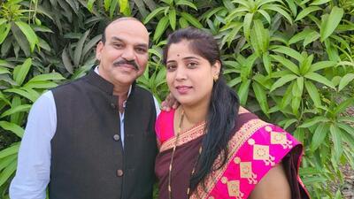 Kailas Gangawane, his wife Kanchan (HT PHOTO)