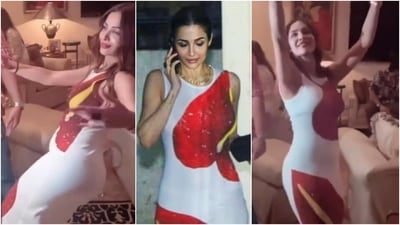 Malaika Arora burns up the dance floor at Arjun Kapoor's birthday bash in a Loewe Dress. (Instagram) Malaika Arora burns up the dance floor at Arjun Kapoor's birthday bash in a Loewe Dress. (Instagram)