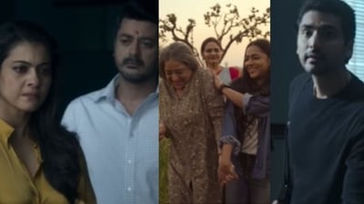 (L-R) Stills from The Trial, Sweet Kaaram Coffee and Adhura. (L-R) Stills from The Trial, Sweet Kaaram Coffee and Adhura.