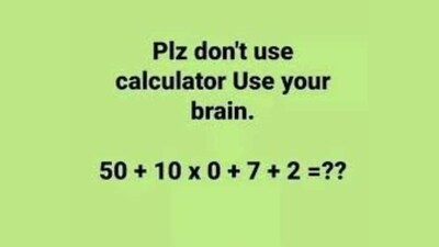 Brain Teaser: Can you solve this maths puzzle in ten seconds? (Twitter/@AnnemarieBibby1) Brain Teaser: Can you solve this maths puzzle in ten seconds? (Twitter/@AnnemarieBibby1)