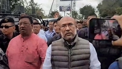 Manipur Chief Minister N. Biren Singh, in Imphal, Friday, June 30, 2023. (PTI) Manipur Chief Minister N. Biren Singh, in Imphal, Friday, June 30, 2023. (PTI)