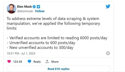 Elon Musk's announcement (Image courtesy: Twitter) Elon Musk's announcement (Image courtesy: Twitter)
