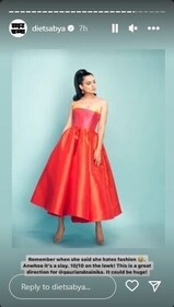 Diet Sabya shared Kangana's photo. Diet Sabya shared Kangana's photo.