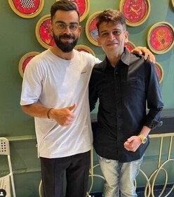 Rahul Kanal's Instagram page is full of his photos with celebrities. Here he is posing with Virat Kohli.