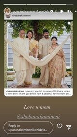 Upasana shared the post.