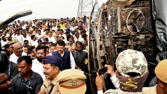 Devendra Fadnavis on Saturday ruled out road construction on the Samruddhi-Mahamarg Expressway as the cause of the accident.(PTI)