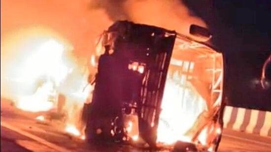 The accident took place around 1.30am (Twitter Photo)