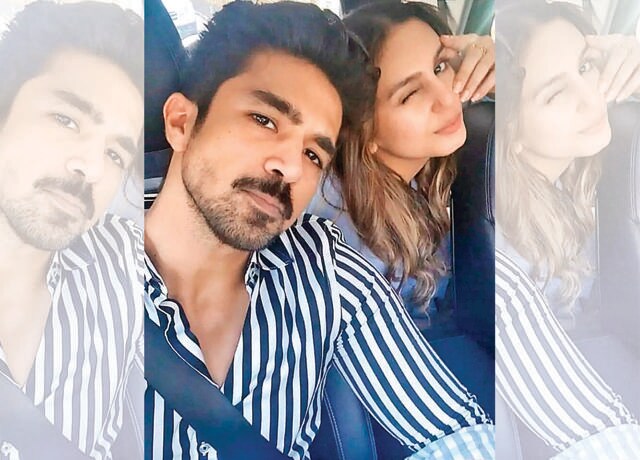 Huma with her brother, Saqib Saleem. Huma with her brother, Saqib Saleem.