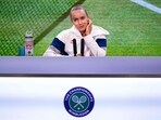Kazakhstan's Elena Rybakina speaks during a press conference ahead of of the 2023 Wimbledon Championships at The All England Tennis Club in Wimbledon Kazakhstan's Elena Rybakina speaks during a press conference ahead of of the 2023 Wimbledon Championships at The All England Tennis Club in Wimbledon