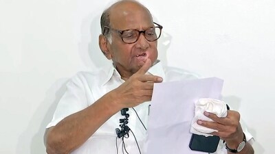 Sharad Pawar said he will go to the people and the public will decide who is the real NCP (ANI) Sharad Pawar said he will go to the people and the public will decide who is the real NCP (ANI)