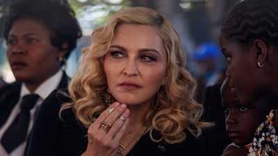 Pop star Madonna looks one inside the Mercy James Centre. (AFP) Pop star Madonna looks one inside the Mercy James Centre. (AFP)