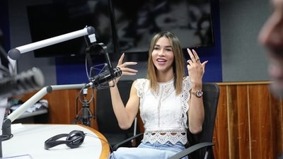 Sofia Salomon gives an interview at a radio program in Caracas, Venezuela. (AP) Sofia Salomon gives an interview at a radio program in Caracas, Venezuela. (AP)
