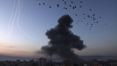 Smoke rises after an Israeli air strike in Syria. (AFP File Photo) Smoke rises after an Israeli air strike in Syria. (AFP File Photo)