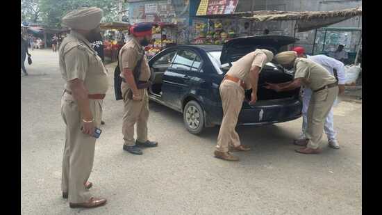 The Punjab Police on Sunday conducted a cordon and search operation (CASO) as part of the OPS Vigil-II at vulnerable places, including railway stations, bus stands and hotels, in all 28 police districts of the state. (HT Photo)