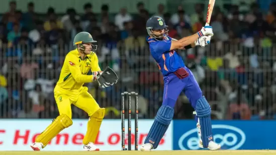 A still from India's 3rd ODI against Australia in March earlier this year (BCCI)