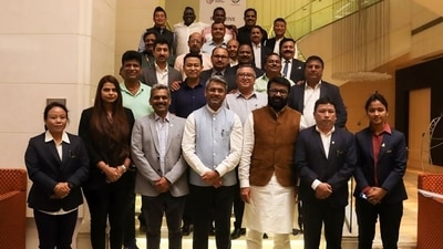 A picture of AIFF officials after executive committee meeting in Bengaluru (AIFF) A picture of AIFF officials after executive committee meeting in Bengaluru (AIFF)