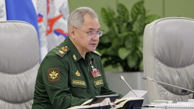 Russian Defence Minister Sergei Shoigu. (via Reuters)