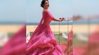Sharing a set of photos Radhika Madan captioned her post, "Flamingo-ing." Sara Ali Khan replied to her post and wrote, "And glowing." (Instagram/@radhikamadan) Sharing a set of photos Radhika Madan captioned her post, "Flamingo-ing." Sara Ali Khan replied to her post and wrote, "And glowing." (Instagram/@radhikamadan)