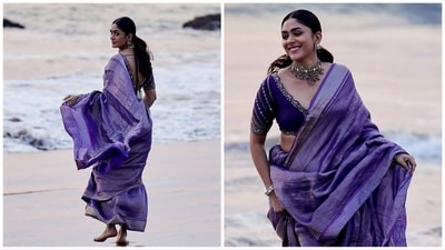 Mrunal Thakur's look for Nani30. Mrunal Thakur's look for Nani30.