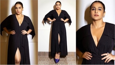 Vidya Balan is definitely one of those actresses who are aging like a fine wine. Whether it's a traditional saree or a sexy dress, the actress can slay any look with perfection. She is currently gearing up for the release of her upcoming movie 'Neeyat,' and her promotional looks are just stunning. Recently, donning a glamorous dress, Vidya made her fans drool. (Instagram/@who_wore_what_when) Vidya Balan is definitely one of those actresses who are aging like a fine wine. Whether it's a traditional saree or a sexy dress, the actress can slay any look with perfection. She is currently gearing up for the release of her upcoming movie 'Neeyat,' and her promotional looks are just stunning. Recently, donning a glamorous dress, Vidya made her fans drool. (Instagram/@who_wore_what_when)