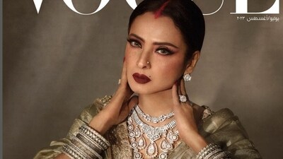 Rekha poses for Vogue Arabia. Rekha poses for Vogue Arabia.