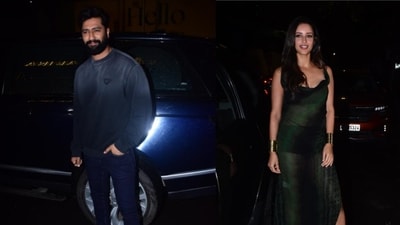 Vicky Kaushal and Triptii Dimri spotted at the party in Mumbai. (All pics: Varinder Chawla) Vicky Kaushal and Triptii Dimri spotted at the party in Mumbai. (All pics: Varinder Chawla)