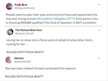 Fans hail Pooja Bhatt. Fans hail Pooja Bhatt.