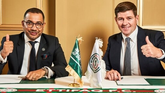 Steven Gerrard has been appointed coach of Saudi side Al-Ettifaq (Twitter/EttifaqKSA)