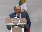 Andres Manuel Lopez Obrador, Mexico's president, during a rally celebrating his five years in office. Andres Manuel Lopez Obrador, Mexico's president, during a rally celebrating his five years in office.