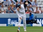 England's Ollie Pope reacts after injuring his shoulder while fielding. England's Ollie Pope reacts after injuring his shoulder while fielding.