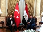 FILE PHOTO: Turkish Foreign Minister Mevlut Cavusoglu meets with his Egyptian counterpart Sameh Shoukry in Cairo, Egypt March 18, 2023. REUTERS/Mohamed Abd El Ghany/File Photo
