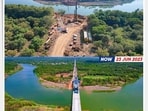A brige over Ambika river in Gujarat's Navsari.