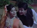Mumtaz and Dilip Kumar in a still from Ram Aur Shyam.