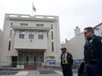 A security guard and San Francisco Police Officer stand in front of the entrance to the Consulate General of India in San Francisco. (AP file) A security guard and San Francisco Police Officer stand in front of the entrance to the Consulate General of India in San Francisco. (AP file)