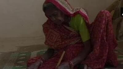 A renowned Baiga painter, Jodhaiya Bai was living in a kutcha house with her grandson. (ANI file photo) A renowned Baiga painter, Jodhaiya Bai was living in a kutcha house with her grandson. (ANI file photo)