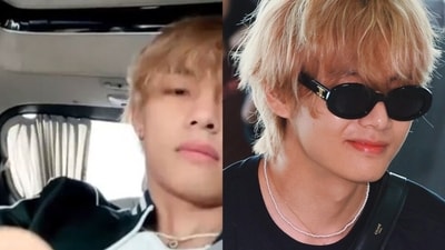 BTS' V held a live session on Weverse. BTS' V held a live session on Weverse.