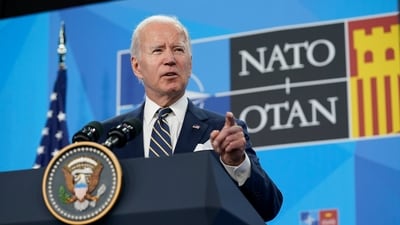 FILE - President Joe Biden speaks during a news conference on the final day of the NATO summit in Madrid, Thursday, June 30, 2022. (AP) FILE - President Joe Biden speaks during a news conference on the final day of the NATO summit in Madrid, Thursday, June 30, 2022. (AP)