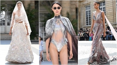 Rahul Mishra presents Indian artisans' work at Haute Couture Week in Paris. (AFP) Rahul Mishra presents Indian artisans' work at Haute Couture Week in Paris. (AFP)