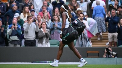 Coco Gauff leaves the court after being defeated by US player Sofia Kenin during their women's singles tennis match on the first day of the 2023 Wimbledon (AFP) Coco Gauff leaves the court after being defeated by US player Sofia Kenin during their women's singles tennis match on the first day of the 2023 Wimbledon (AFP)