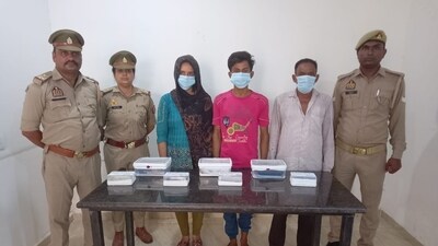 The suspects in custody. (HT Photo) The suspects in custody. (HT Photo)