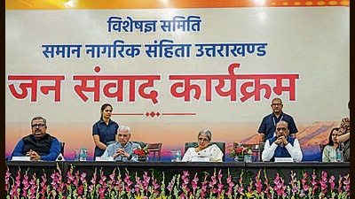 UCC draft panel during a discussion in Uttarakhand. UCC draft panel during a discussion in Uttarakhand.