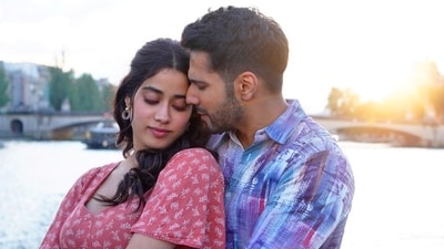 Janhvi Kapoor and Varun Dhawan in a still from Bawaal. Janhvi Kapoor and Varun Dhawan in a still from Bawaal.