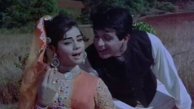 Mumtaz and Dilip Kumar in a still from Ram Aur Shyam.