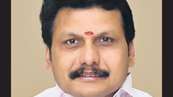 DMK leader V Senthil Balaji, who held the electricity, excise and prohibition portfolios, was arrested by the Enforcement Directorate on June 14 (PTI)