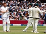 Travis Head points as he talks with Jonny Bairstow during the second Ashes Test Travis Head points as he talks with Jonny Bairstow during the second Ashes Test