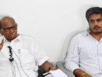 NCP president Sharad Pawar and his grandnephew Rohit Pawar