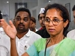 NCP working president Supriya Sule with party leaders.