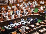 Bengaluru: Karnataka state assembly session, at Vidhana Soudha in Bengaluru. Bengaluru: Karnataka state assembly session, at Vidhana Soudha in Bengaluru.
