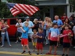 Local residents hold their own Fourth of July Parade in the Lanesville neighborhood of Gloucester, Massachusetts, U.S., July 4, 2023.     