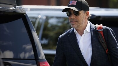 Hunter Biden, son of US President Joe Biden, arrives at Fort Lesley J. McNair in Washington, DC. (Bloomberg) Hunter Biden, son of US President Joe Biden, arrives at Fort Lesley J. McNair in Washington, DC. (Bloomberg)